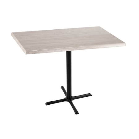 Holland Bar Stool Co 42" Tall OD211 Black Table Base 30" x 30" Foot 30" x 48" White Ash Top by the HollBar Stool Co. OD211-3042BWOD3048WA